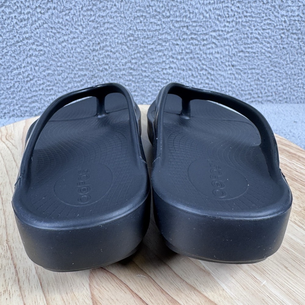 OOFOS Oolala Womens 8 Black OOfoam Recovery Sandals Comfort Flip Flops - Picture 5 of 11